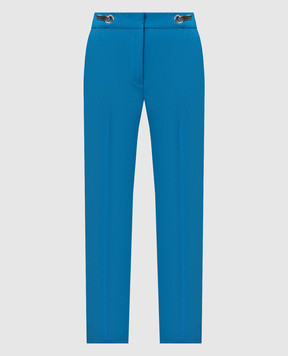 Victoria by Victoria Beckham Голубые брюки из шерсти TRVV061