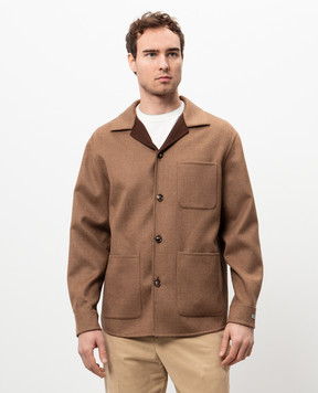 Canali Коричневая куртка из шерсти SG02957O31017