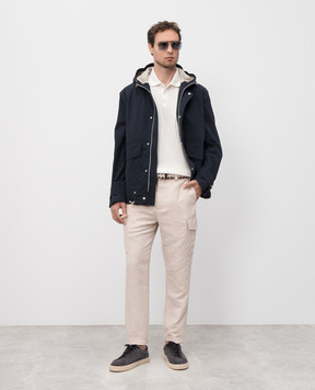 Brunello Cucinelli Бежеві карго з льоном MH255E1890