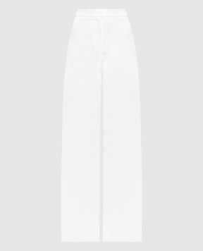 Max Mara Белые брюки VICARIO с льном VICARIO
