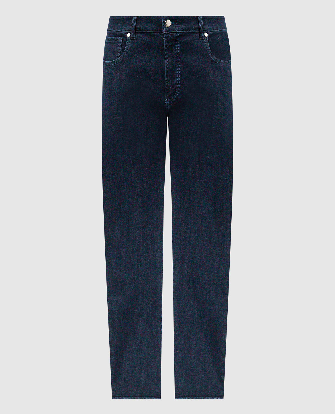 

Синие джинсы с логотип патч, Синий, Зауженные джинсы