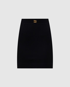 Dolce&Gabbana Чорна спідниця міні з логотипом F4CB9TGDCWE