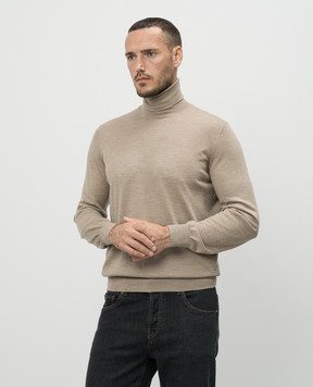 Brunello Cucinelli Бежевый гольф из шерсти и кашемира M2400103