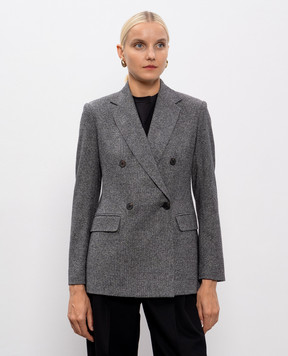 Max Mara Сірий двобортний жакет BOSH BOSH