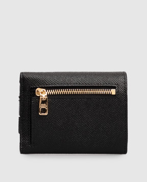 Dolce&Gabbana Черный кожаный портмоне с логотипом BI0770A1001