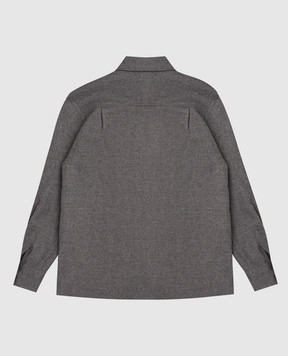 Dolce&Gabbana Дитяча сіра сорочка з вовною з логотипом L44S58FURNC6