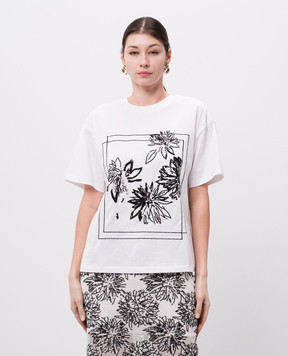 Twinset Біла футболка з паєтками 251TE2130
