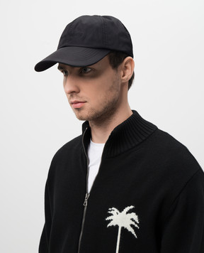 Palm Angels Черная кепка с вышивкой логотипа PMLB104S25FAB003