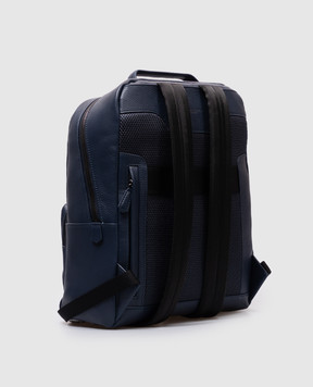 Gianni Chiarini Синий кожаный рюкзак Florence с логотипом ZNUB178131GRNCRV