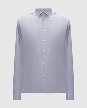 Canali Голубая рубашка в клетку GR03305NCLX0A1
