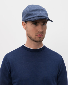 Doriani Cashmere Синяя кепка из кашемира 119P6S10