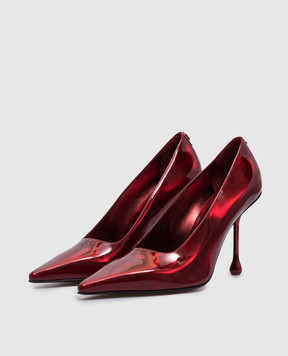 Jimmy Choo Красные кожаные лакированные туфли Ixia 95 IXIA95GXH