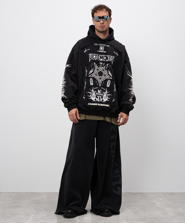 Vetements - Черные худи с контрастными нашивками UA65HD620G купить