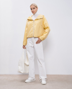 Jil Sander Жовта куртка з шовком з ефектом жатки J40BN0132J70003
