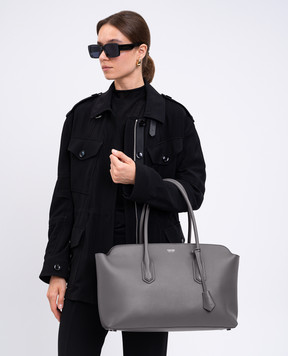 Tom Ford Сіра шкіряна сумка-тоут ALEXANDER L1890LCL490A