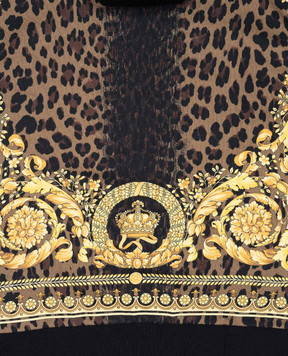 Versace Дитяче чорне худі Wild Barocco 10175111A12577