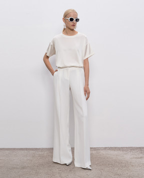 Ermanno Scervino Белый топ из шелка D462L756HKC