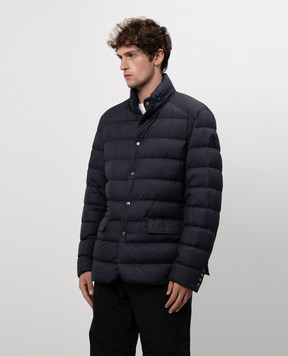 Moncler Синий пуховик Malinvern J20911A00108549SK