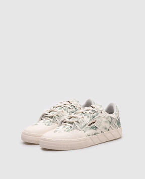 Off-White Бежевые кеды VULCANIZED в принт с логотипом OMIA296S25FAB001