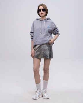 Off-White Серые худи с принтом OWBB064S25FLE002