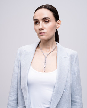 Swarovski Серебристые бусы Matrix Y с кристаллами 5707988