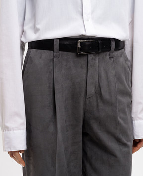 Brunello Cucinelli Чорний шкіряний ремінь Vintage M0DAYC33GP