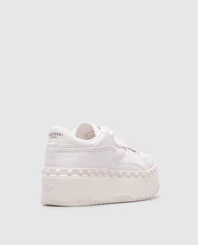 Valentino Белые кожаные кроссовки FREEDOTS XL 6W2S0IG5RDG