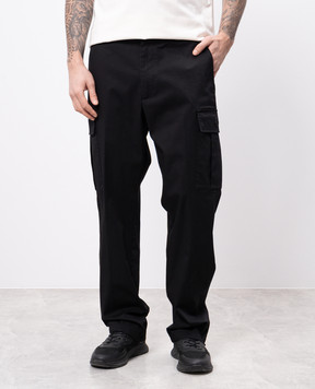Moncler Черные брюки карго с нашивкой логотипа K10912A00001598C9