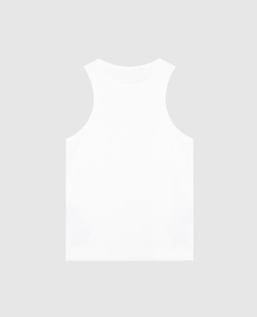 Balmain Дитячий білий топ з принтом логотипа BW8A72Z2389410