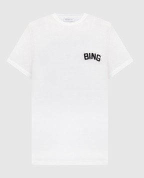 Anine Bing Белая футболка с принтом Louis Hollywood A0810022IVY1