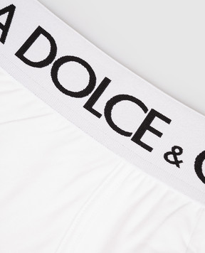 Dolce&Gabbana Белые трусы-боксеры с логотипом M4B97JONN97