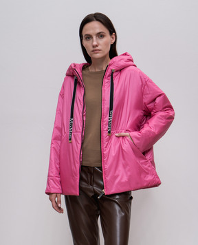 Max Mara Розовая куртка GREENDA с нашивкой логотипа GREENDA