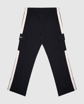 Palm Angels Дитячі чорні спортивні штани з лампасами PBCJ008S25FLE00112+