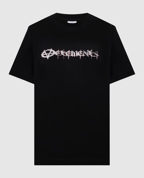 Vetements Чорна футболка з принтом логотипа UA66TR650B