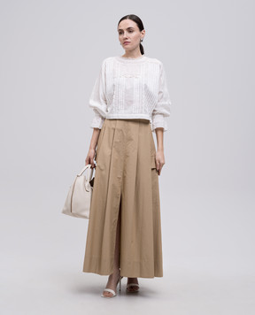 Twinset Белая блуза с кружевом 251TP2381