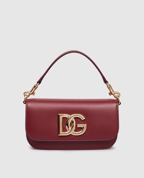 Dolce&Gabbana Бордова шкіряна сумка крос-боді 3.5 BB7603AW576