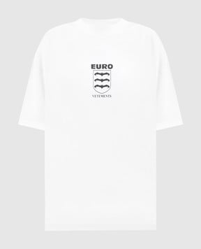 Vetements Біла футболка з принтом логотипа UH76TR650Ww