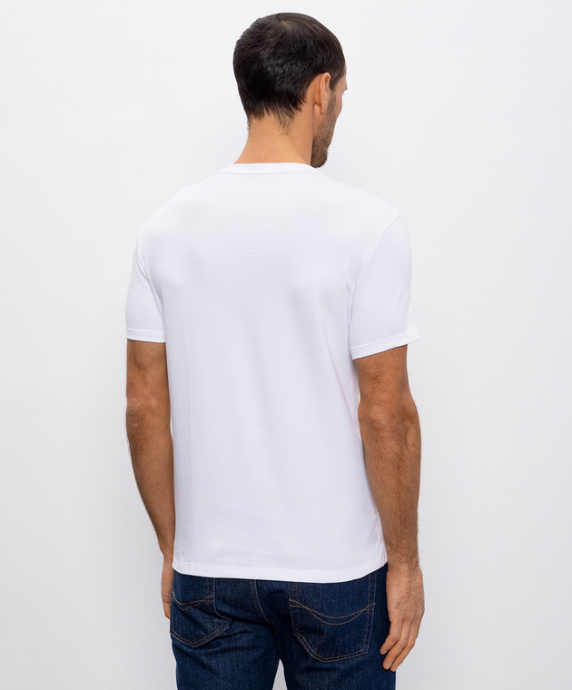 Tom Ford Белая футболка с нашивкой логотипа T4M081040 изображение 3
