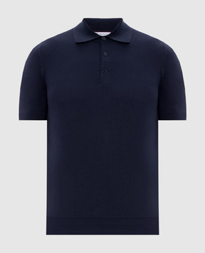 Brunello Cucinelli Синє поло M29800125