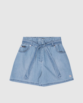 Dolce&Gabbana Дитячі блакитні джинсові шорти з логотипом L53Q32LDD07812+