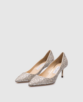 Jimmy Choo Сріблясті туфлі Romy з глітером ROMY60CGF