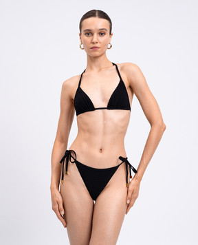 Balmain Чорний купальник з логотипом BKB962260