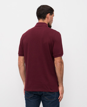 Brunello Cucinelli Бордове поло з принтом емблеми ME8548770