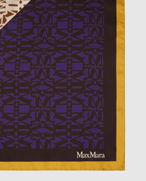Max Mara Хустка із шовку CARRE в принт монограми логотипа CARRE90W