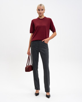 John Smedley Бордова футболка CERICE з вовни мериноса CERICE