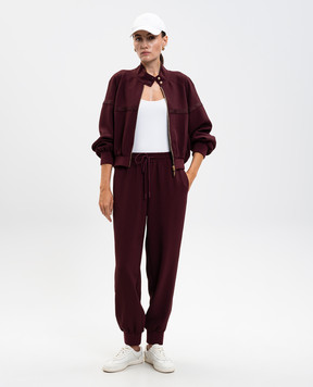 Twinset Бордовий спортивний костюм з візерунком логотипа 252TP2610