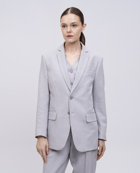 Twinset Фіолетовий жакет з льоном 251TP2760
