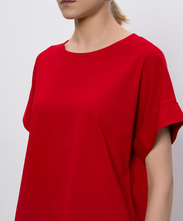 Solotre Красная футболка с отворотами M1D0125 изображение 5