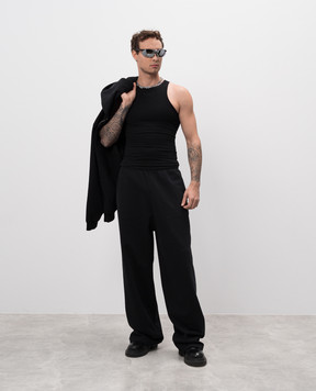 Vetements Чорна майка з логотипом UA66TO620Bm