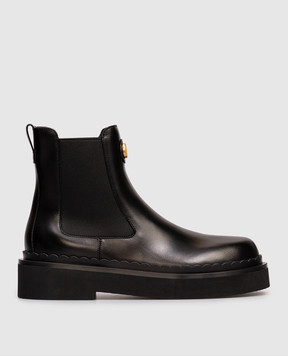 Valentino Чорні шкіряні челсі Vlogo 7W2S0ME7BEK